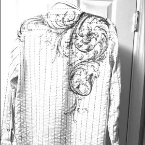 Men’s dress shirt with a unique print detail